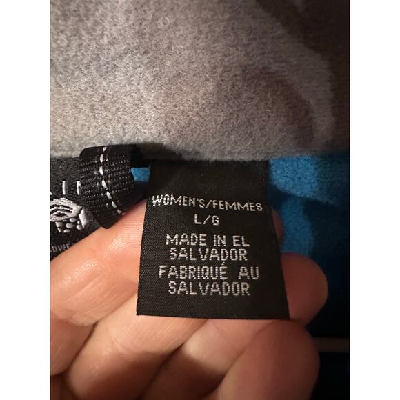 Mountain Hardwear Women's Large Blue Fuzzy Fleece Zip Up Lined EUC! - Picture 2 of 6